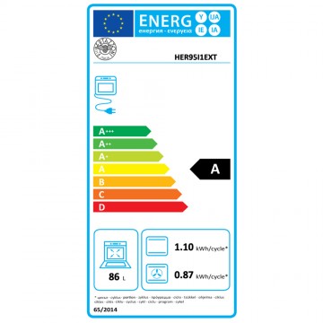 Bertazzoni HER95I1EXT2 Κουζίνα 86lt με Επαγωγικές Εστίες Π89.5εκ. Inox